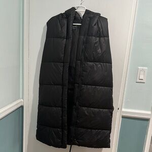 Mango Long Quilted Puffer Vest